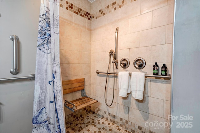 bathroom with walk in shower