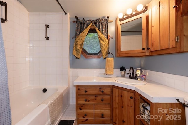 full bath featuring  shower combination and vanity