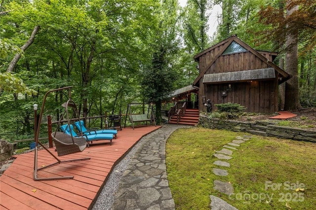 deck with outdoor lounge area