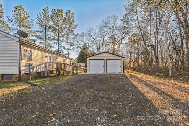 garage featuring cooling unit