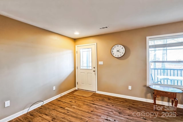 foyer featuring hardwood / wood-style flooring