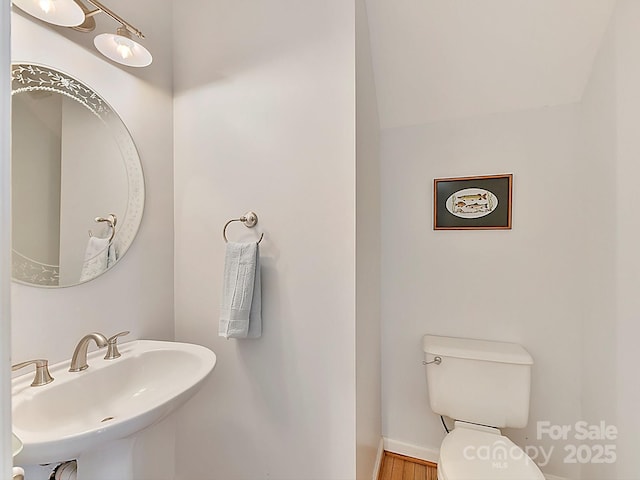 bathroom with sink and toilet