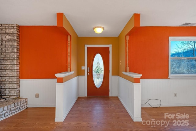 foyer featuring hardwood / wood-style floors