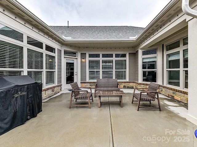 view of patio / terrace with an outdoor hangout area