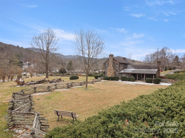 exterior space featuring a lawn