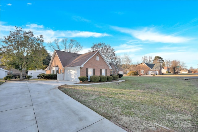 view of side of home with a lawn