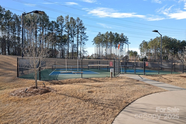 view of tennis court