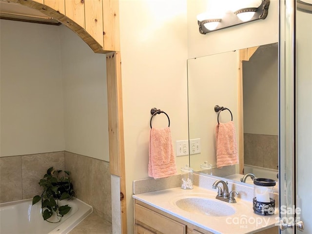 bathroom with vanity