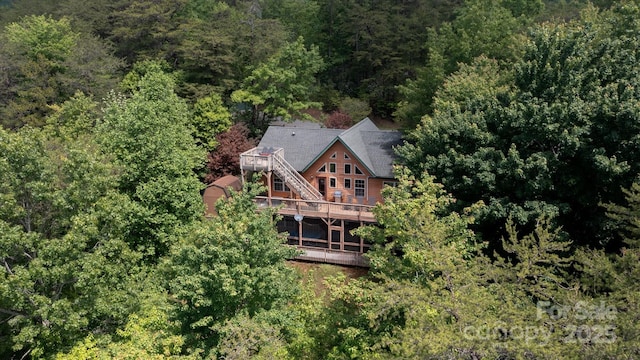 189 Cameron Ln, Lake Lure, NC 28746 - aerial view of property and surrounding area featuring a forest