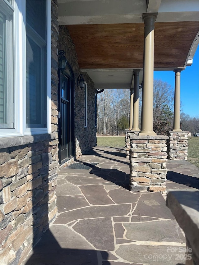 view of patio / terrace featuring covered porch