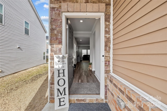 view of doorway to property