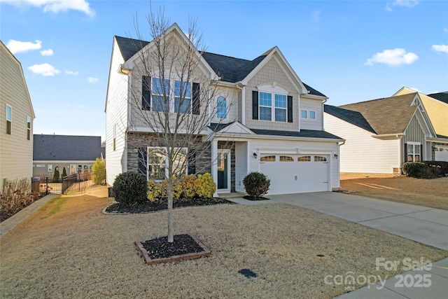 view of front of house featuring a garage