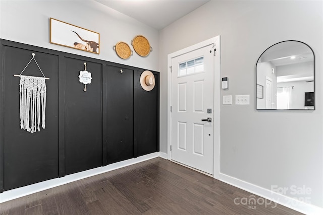 interior space featuring dark hardwood / wood-style flooring