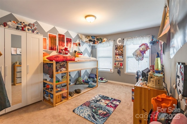 view of carpeted bedroom