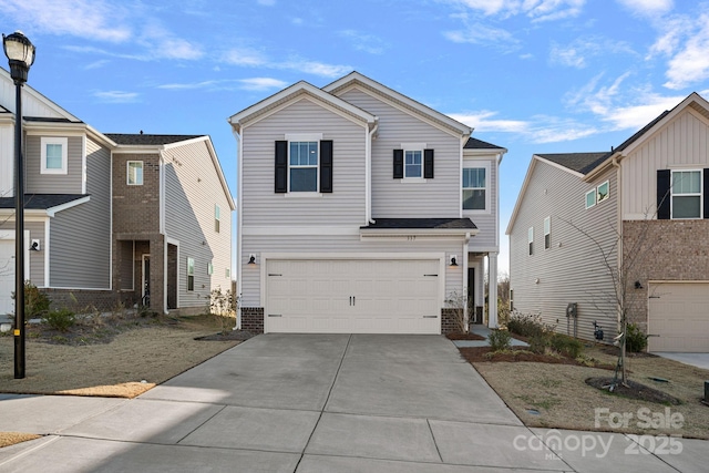 front facade featuring a garage