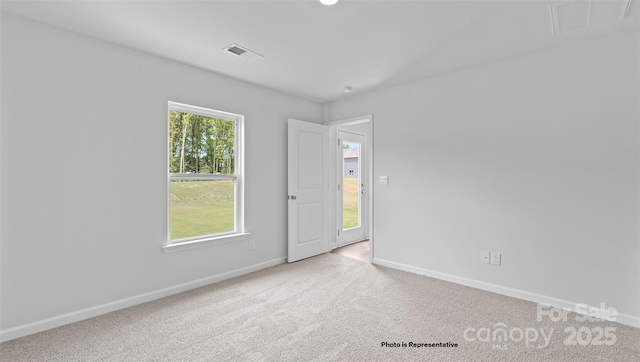 view of carpeted empty room