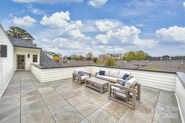 view of patio / terrace featuring an outdoor living space