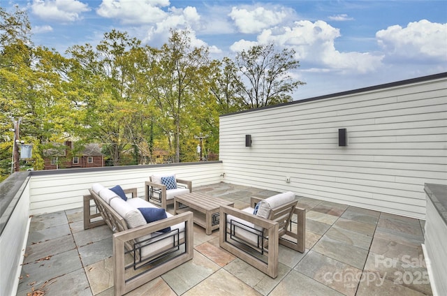 view of patio with an outdoor hangout area