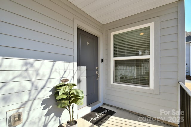 view of doorway to property