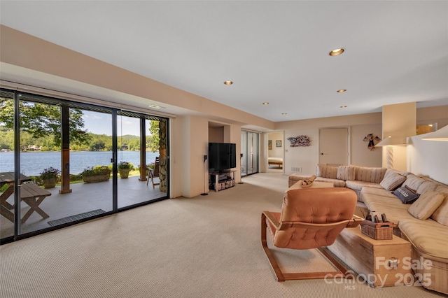 view of carpeted living room