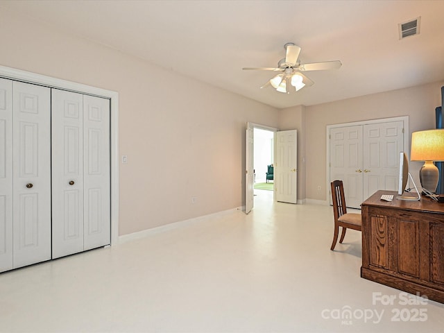 office with ceiling fan