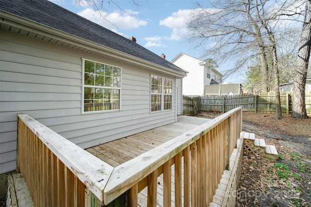 wooden deck with fence