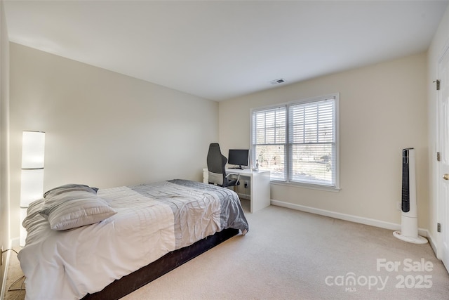 view of carpeted bedroom