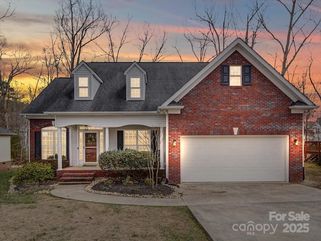 view of front of home featuring a garage