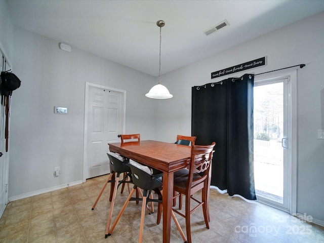 view of dining room