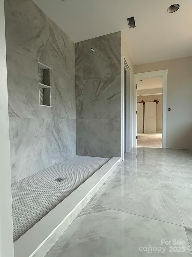 426 Richards Ln, Mooresville, NC 28115 - full bath with marble tiled flooring and a shower