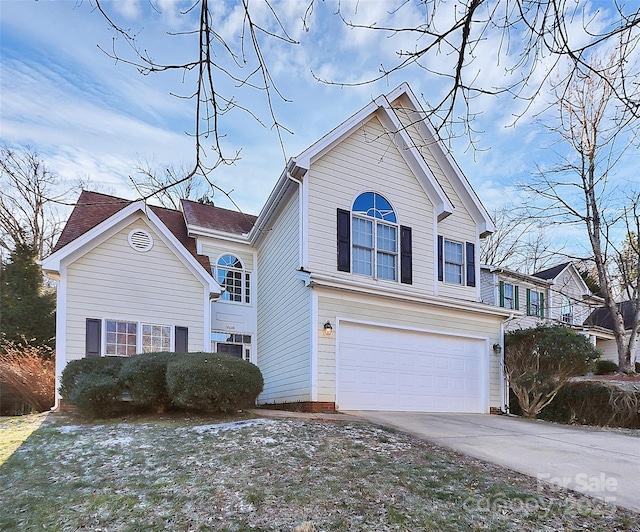 front facade featuring a garage