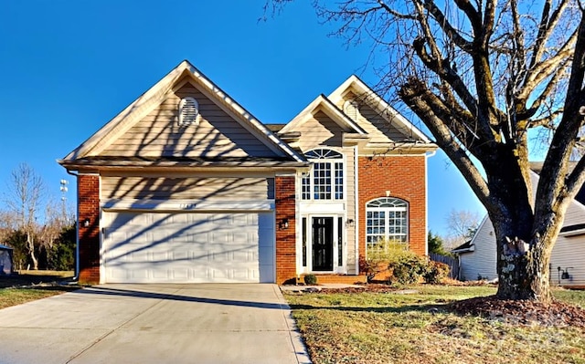 view of property with a garage