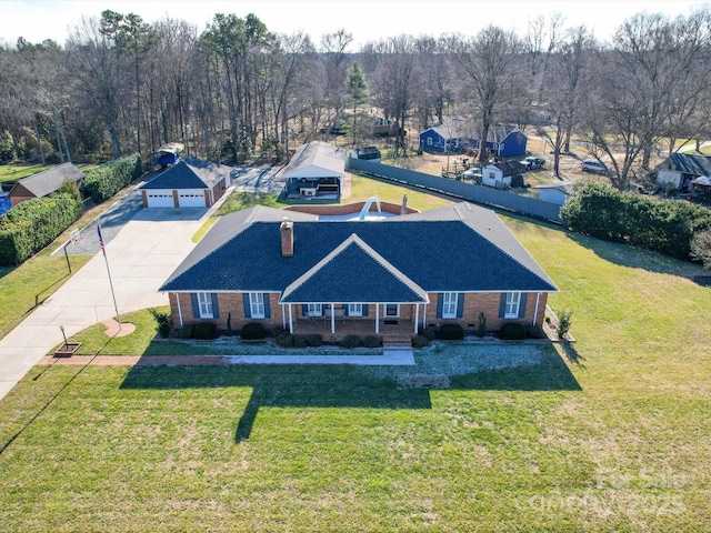 7169 Pleasant Grove Rd, Charlotte, NC 28216 - view from above of property featuring a tree filled landscape