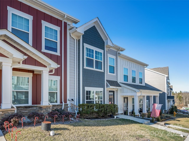 view of property with a front yard