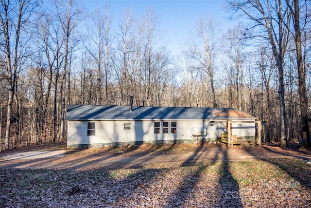 view of single story home