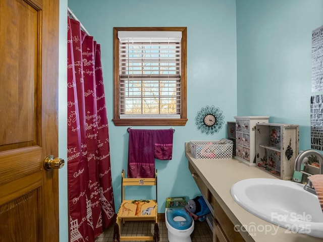 bathroom with vanity