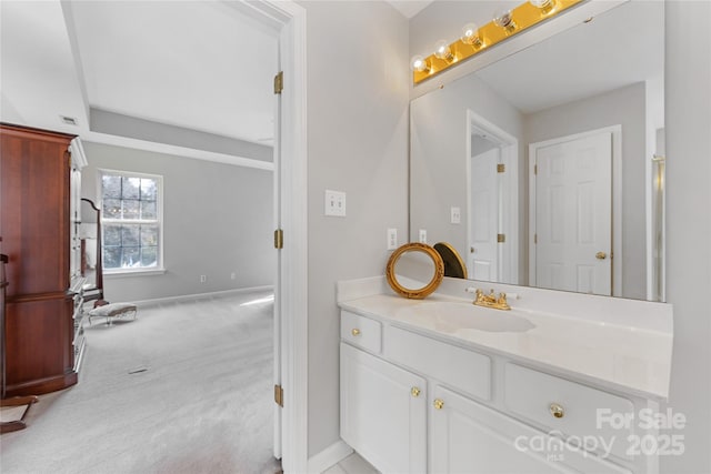 bathroom with vanity