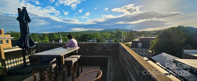 203 6th Ave W Unit 1B, Hendersonville, NC 28739 - deck with a mountain view