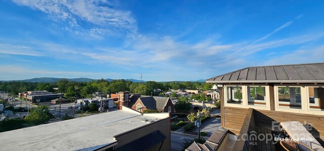 203 6th Ave W Unit 1B, Hendersonville, NC 28739 - wooden terrace featuring a mountain view
