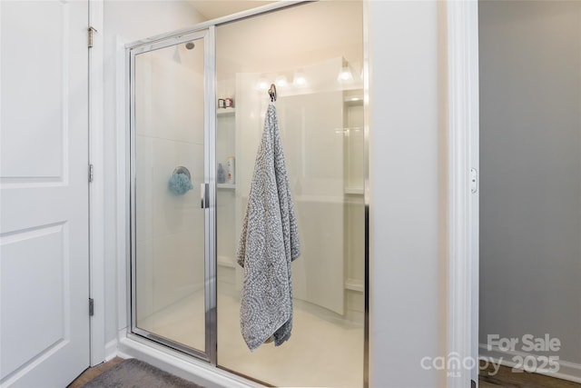 bathroom with walk in shower