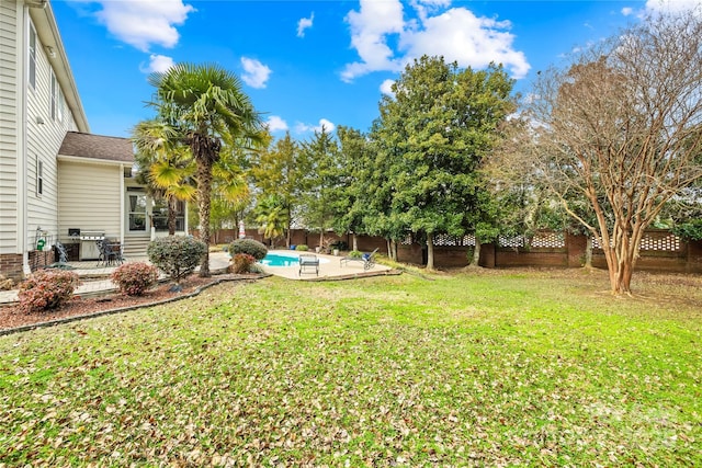 view of yard featuring a patio