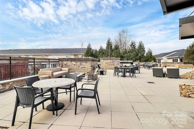 view of patio with outdoor lounge area