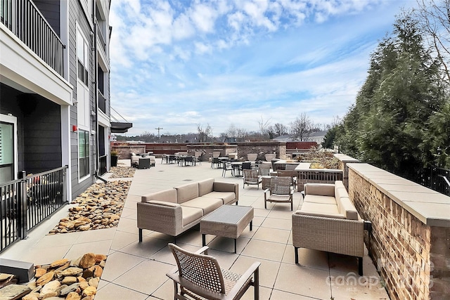 view of patio / terrace with an outdoor hangout area