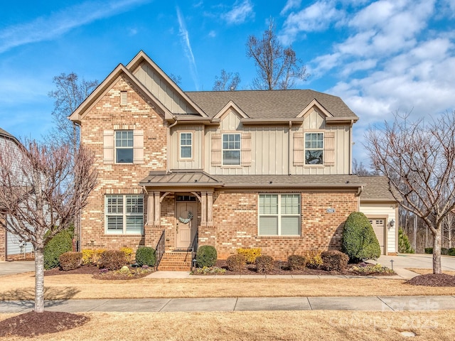 craftsman-style home featuring a garage