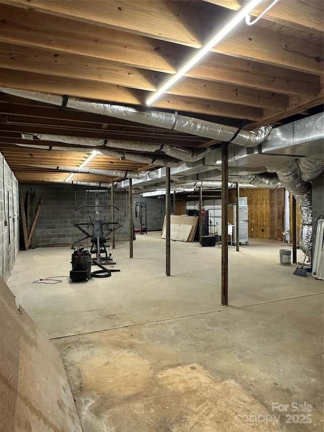 view of basement