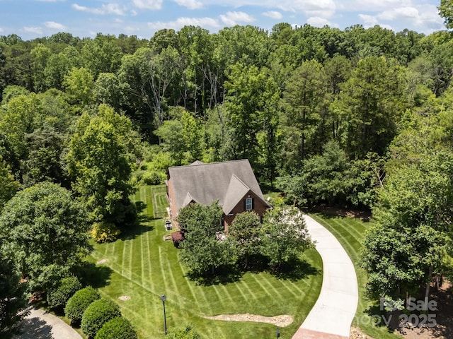 254 Streamside Pl, Mooresville, NC 28115 - view from above of property featuring a heavily wooded area