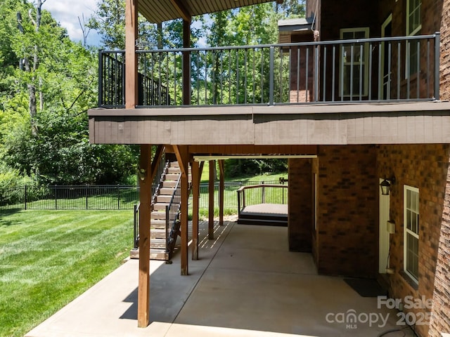 254 Streamside Pl, Mooresville, NC 28115 - view of patio / terrace with stairs