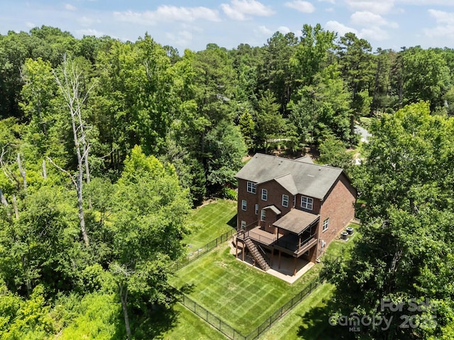 254 Streamside Pl, Mooresville, NC 28115 - view from above of property with a forest