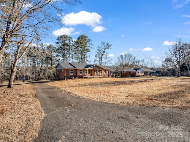 view of single story home