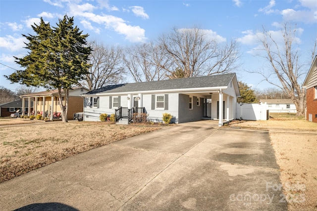 view of ranch-style home